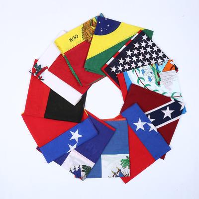 China DecorateÂ   12 PCs Per Package Nation Flag Series Bandanas Original Cotton Paisley Scarf 100% Main Wrap for sale