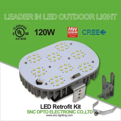 China Street lights led replace 400 watt metal halide 120w led shoebox retrofit kits UL for sale