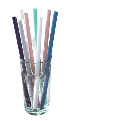 China Viable Reusable Silicone Straw Eco Bent Straight Drinking Colorful Straws Set Long Drinking Straws With Cleaning Brush for sale