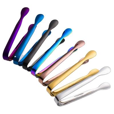 China Viable Multicolor Kitchen Mini Sugar Tongs Small Ice Tongs Mini Serving Ice Clip Small Tongs for Tea Party Cafe Utensils for sale