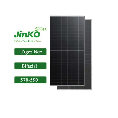 China Monocrystalline Silicon Jinko solar Jinko Solar Tiger Neo N-Type 72hl4-BDV 144 Cells 560W 565W 570W 575W 580W Bifacial Double glass Solar Module for sale