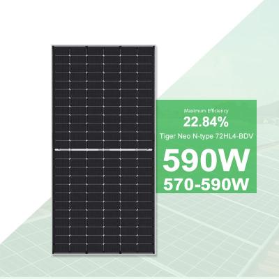 China Monocrystalline Silicon Jinko Solar Panel 550w 570w 575w 580w 585w 590w 600w Bifacial Jinko Tiger Neo N-type 72HL4-BDV 570-590 Watt Solar Panel for sale