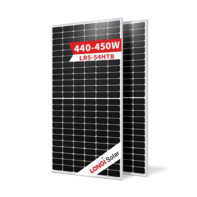 China Monocrystalline Silicon Hot Sales Longi Hi Mo 6 440w 445w 450W Mono Crystalline PV Solar Panels for sale