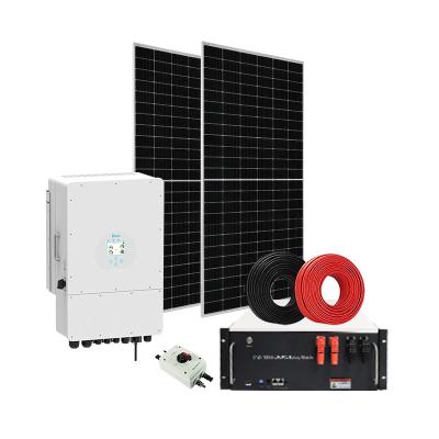 China Ground Mounting 10KW Solar Power System Hybrid Solar System 20KW 30KW Commercial Solar Powered System Solar Panels With Battery And Inverter for sale