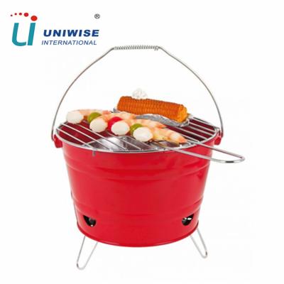 China Easily Assembled Custom Portable Printing Charcoal BBQ Buckets BBQ Stove Restaurant for sale