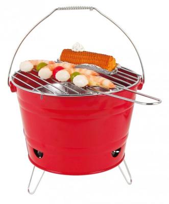 China Easily Assembled Easy Carrying Galvanized Bucket BBQ Grill Charcoal BBQ Grills for sale