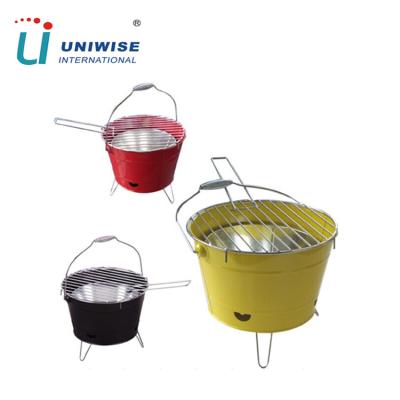 China Easily Assembled Portable BBQ Bucket Charcoal Camping Grill Festival Fire for sale