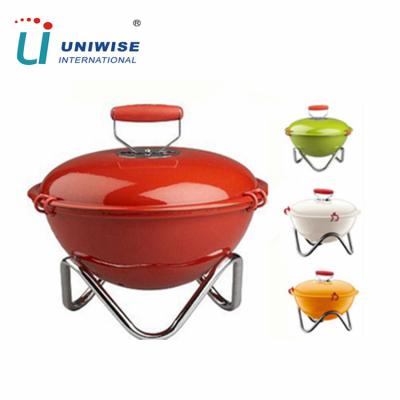 China Easily Assembled Mini Household Charcoal Barbecue Grill Smoker Outdoor Round Kettle Grill With Lid for sale