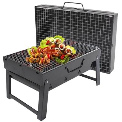 China Portable Easily Assembled Easily Assembled Charcoal BBQ Tabletop Grill Folding Churraqueira Parrilla De Barbacoa Outdoor BBQ Stove for sale