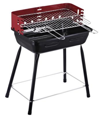 China Easily Assembled 0.4mm Iron Cooking Height Adjustable Rectangle Single Charcoal BBQ Grill for sale