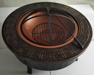 China Stored Metal Iron Round Fire Bowl Backyard Wood Garden Fire Burning Pit for sale