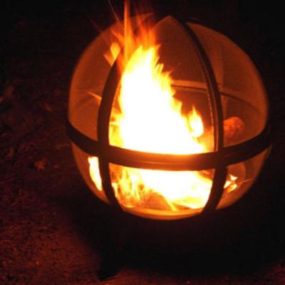 China Easily Assembled Fire Bowl Backyard Fire Pit Round Bonfire Wood Burning Patio Camping with Mesh Screen Cover for sale