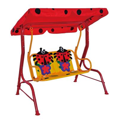 China Strong Kids 2 Seater Steel Swing Seat Swing Hanging Chair with Canopy Patio Swing, Patio Garden Swing Chairs for sale