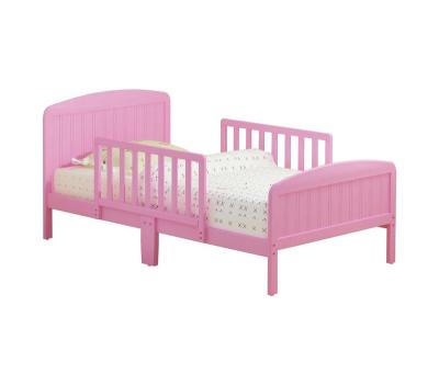 China Modern Toddler Pink Wooden Bed Wooden Children Bed for sale