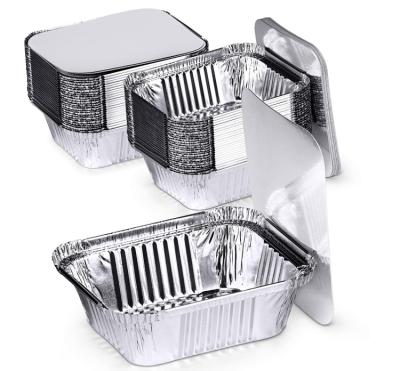 China Food Factory Price Rectangular Aluminum Foil Containers Disposable Aluminum Cake Bake Tray for sale