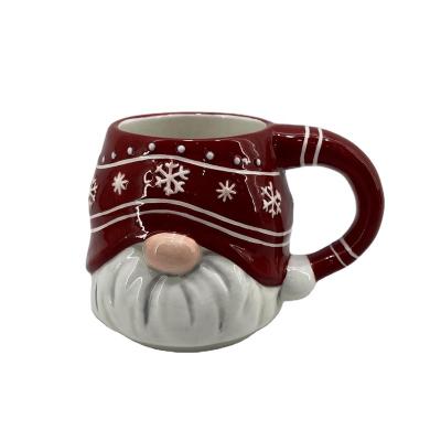 China 2022 Viable Christmas Santa Decorative Ceramic Coffee Mug for sale