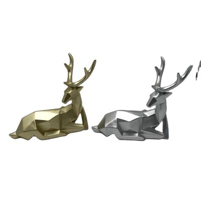 China Polyresin Resin Sitting Reindeer For Christmas Decoration for sale