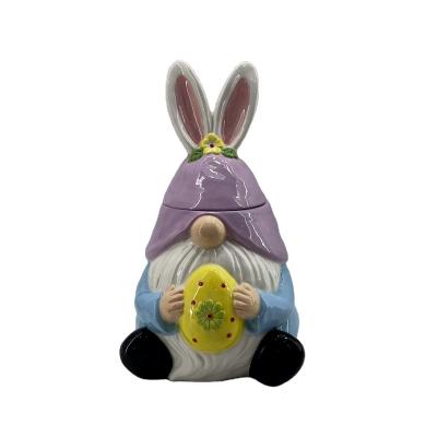 China Funny viable gnome storage jar for Easter decoration for sale