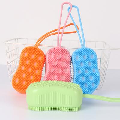 China Sustainable Bath Brush 20201 Loofah New Bath Sponge Silicone Sweeps Bath Towels Scrubbing Back for sale