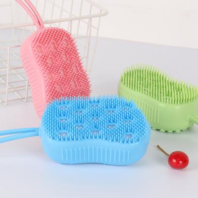 China Sustainable Bath Brush 20201 Loofah New Bath Sponge Silicone Sweeps Bath Towels Scrubbing Back for sale