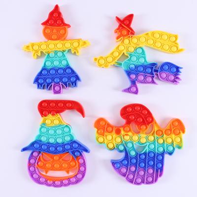 China Halloween Toys Bubble Popper Shaker Silicone Toys For Kids Decorations Pumpkin Gifts Halloween Decor Gifts Stress Revive for sale