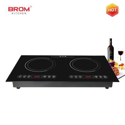 China Hotel 2 Burner Indection Cookers Double Plates Built-in Electric Induction Cooker for sale