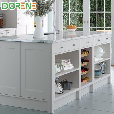 China 2021 Island Design by Dorene Shaker Style White Kitchen Cabinet of Goods for sale