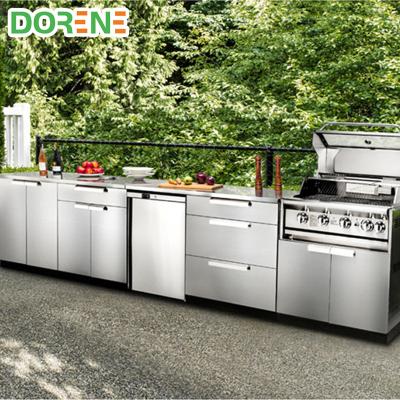 China Durable 2021 Dorene 304 Stainless Steel Kitchen Sink Outdoor Cabinet for sale