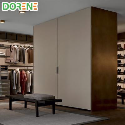 China (Size) 2021 Dorene Adjustable Modern Trendy Wooden Wardrobe Design Ideas for sale