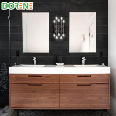 China 2021 Newest Durable Dorene Modern Bathroom Vanity Design With Led Lighting for sale