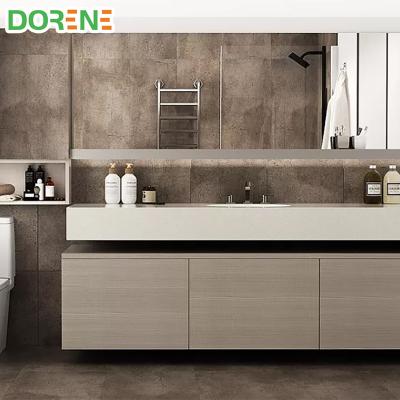 China 2021 Newest Durable Modern Dorene Bathroom Vanity Double Sink Design Ideas for sale