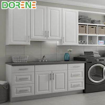 China Durable 2021 Dorene French Style Laundry Cabinets With Tub Design for sale