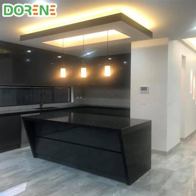 China 2021 Tall Dorene Lacquer Cebu Philippines Furniture Kitchen Center Island Cabinets Durable Real Finish Modular Gray UV Wood Base for sale