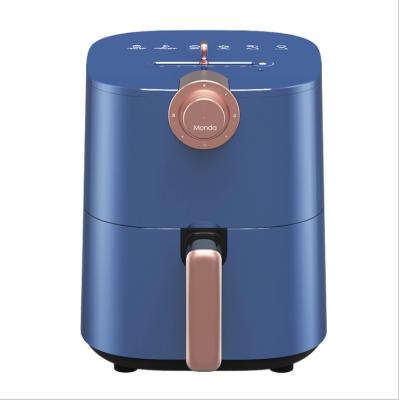 China 2022 Best Amazon Healthy Material Selling Air Fryer Oil Free Cooking Deep Blue and Pink Colors Electric Air Fryer for Home for sale