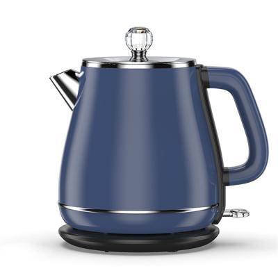 China Useful Stainless Steel 220v Low Double Wall Hot Water Kettle Maker 360 Degree Rotation Portable Electric Tea Kettle Kitchen Appliances for sale