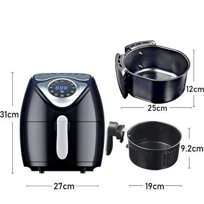 China Healthy Material Wholesale Comercial Kitchen Appliances Large Capacity 8l Air Fryers Automatic Oil Free Machine for sale