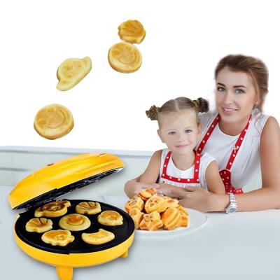 China Hot Selling Adjustable Thermostat Amazon Waffle Maker Machine Mini Cartoon Pattern Household Electric Egg Waffle Maker for sale