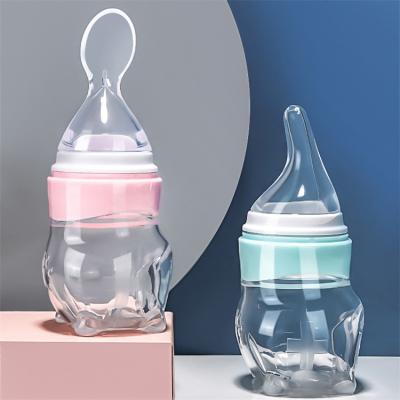 China BPA Free Eco Hands Free Feeding Bottles Baby Product Bottle Feeder Baby Feeding Bottle Spoon for sale