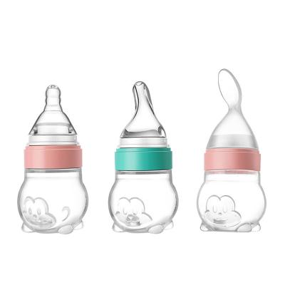 China BPA free soft silicone multifunctional bottle feeding medicine supplemental food milk water silicone flexy baby bottle for sale