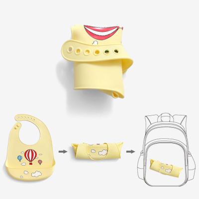 China Cute Baby Food Newborn Baby Bib Tray Bib Waterproof Orange Baby Bibs Wholesale Washable for sale