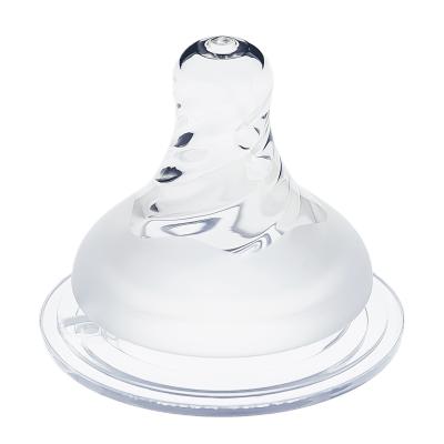 China BPA Free Silicone Free Caliber Frosted Screw Baby Teat Baby Feeding Nipple for sale