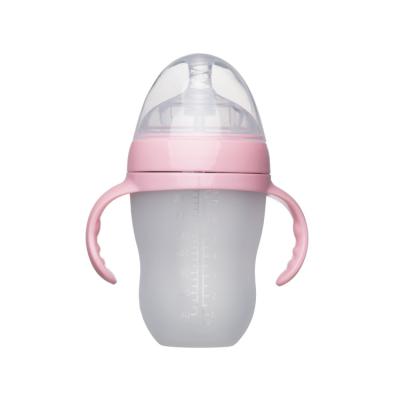 China BPA Free Water Bottle Baby Milk Bottle Silicone Eco Friendly High Quality Feeding Bottle for sale