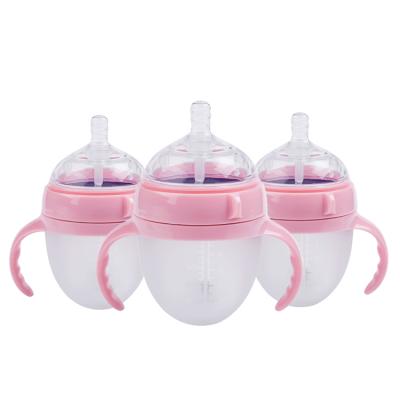 China BPA BPA Free Soft Silicone Baby Bottle Milk Gift Set Baby Feeding Bottle For Baby for sale