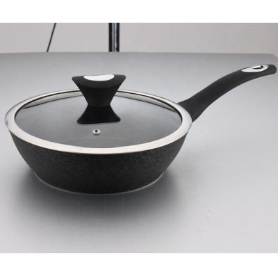 China Sustainable hot promotional wok frying pan with non-stick lid cookware set for sale