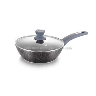 China Viable Chinese Marble Stone Coated Induction Range Wok Cookware Set for sale