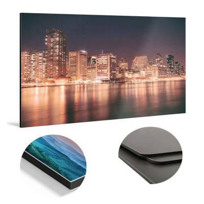 China Black-grey Metal Printing HD Aluminum-plastic Metal Board Sublimation Photo Prints Blanks For Art for sale