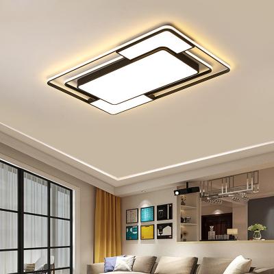 China Surface Mounted Hotel Ceiling Lamp Living Room Bedroom Nordic Decorative Square Crystal Chandeliers Smart Modern Led Ceiling Light for sale