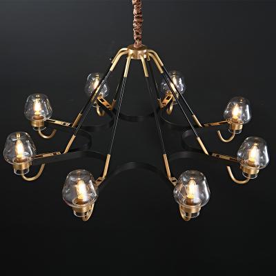 China Contemporary Contemporary Clear Glass Pendant Lamp Lighting Fixtures Hotel Chandelier Indoor Italian Brass Led Pendant Lights for sale