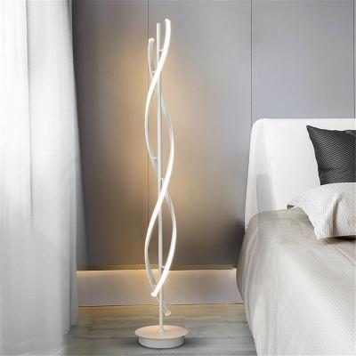 China Modern Minimalist LED Pedal Light Switch Floor Lamp Decorative Floor Lamp For Bedroom Hotel Spiral Night Light for sale