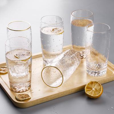 China Gold Rim Crystal Drinking Water Juice Glass from Art Decor Wholesale Good Design for sale